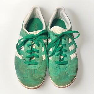 adidas Gazelle CP9762 Green Suede Casual Sneakers Womens 5 Mens 4 Retro